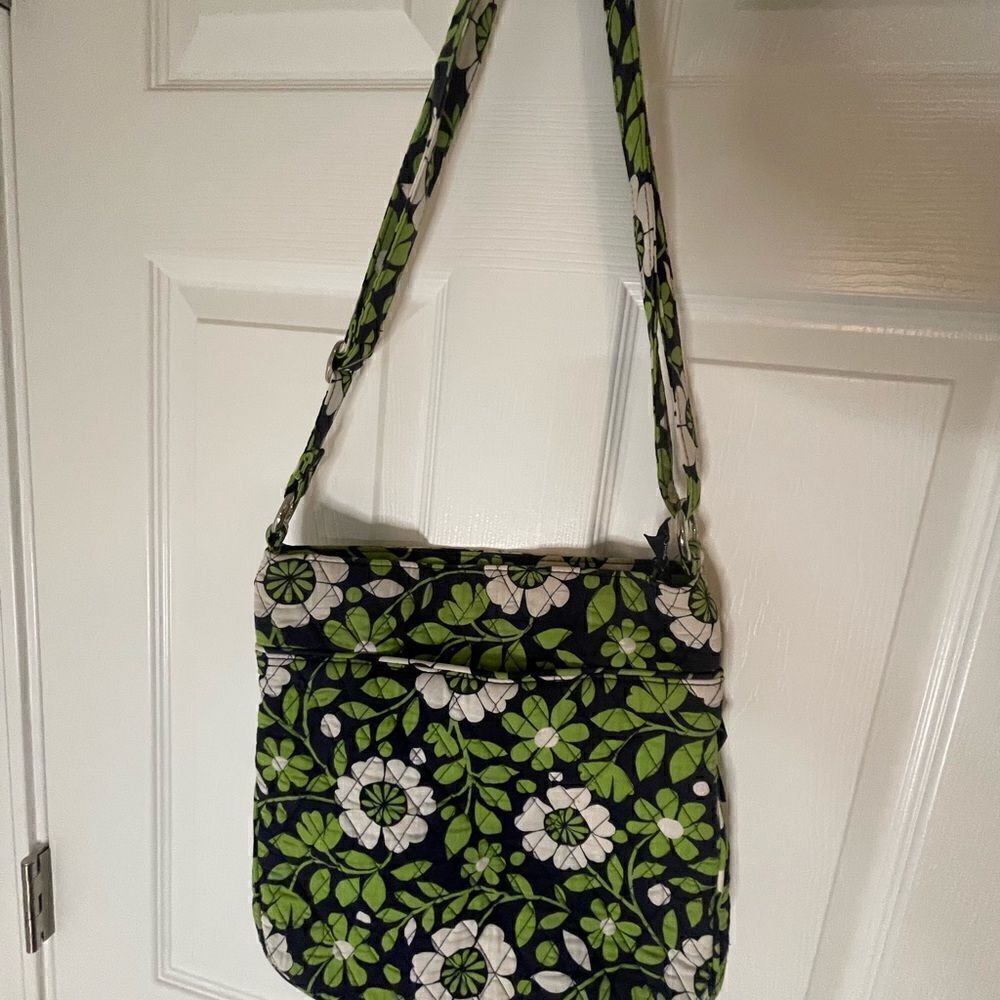 Vintage Vera Bradley shoulder purse green black white - Picture 2 of 7